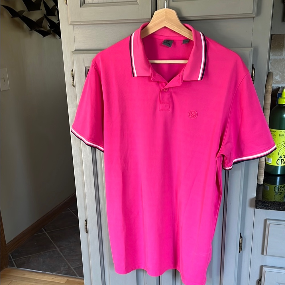 COPY - G/FORE Pink Polo Shirt Classic Sporty Design